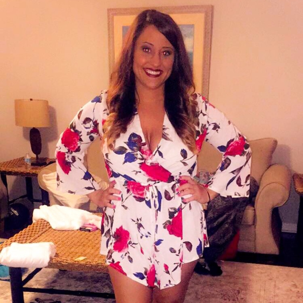 Floral Rose romper